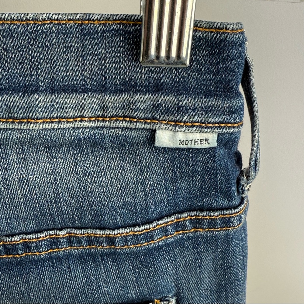 Mother The Insider Slit Ankle Fray Not Rough Enough Denim Jeans 25 - Picture 10 of 16